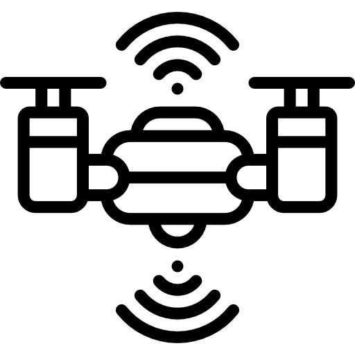 Drone transportation networking transport icon