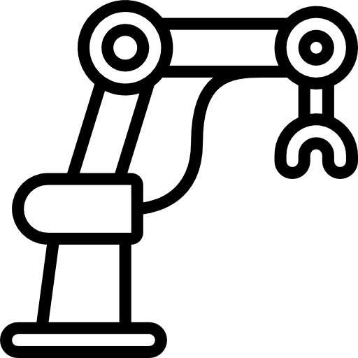 Mechanical arm robot arm electronics icon