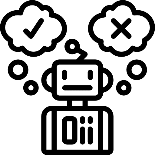 Robot futuristic robotics technology icon