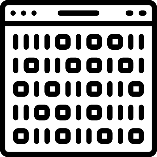 Binary code browser binary code internet icon