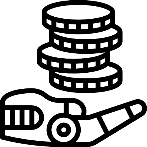 Coins business computer dollar coins icon