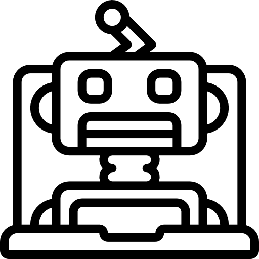 Robot electronics robotic science fiction icon