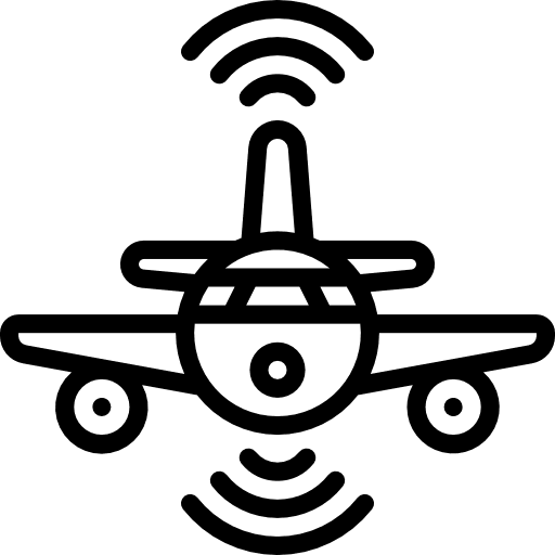 Aeroplane airport transport shipping and delivery icon