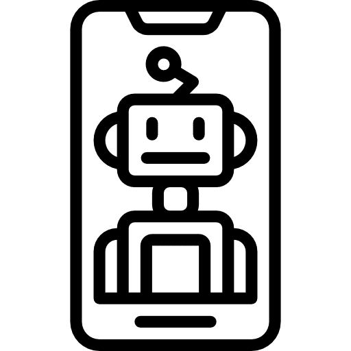 Assistant mobile phone bot smartphone icon