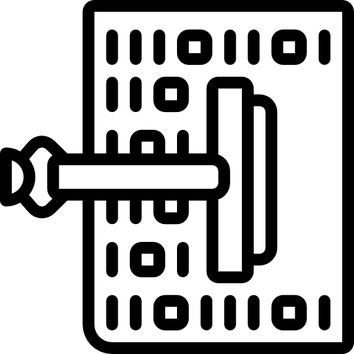 Binary code data ui symbols icon