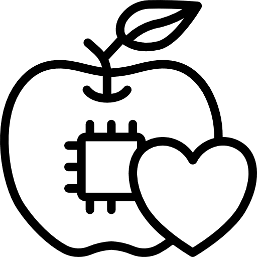 Healthcare vegan organic electronics icon