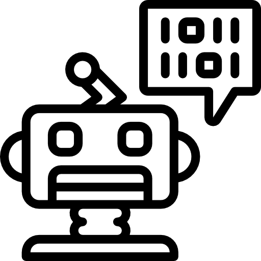 Robot video game head robotic icon