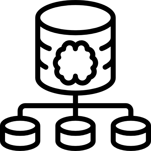 Network data storage technology networking icon