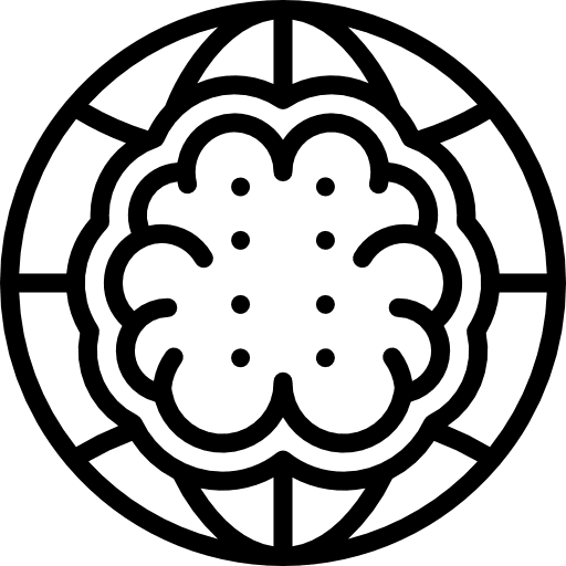 Network human brain business and finance people icon