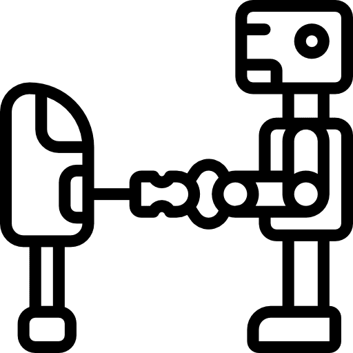 Robot electronics science computer icon