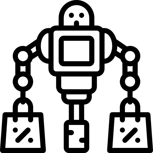 Shop assistant people robot avatars icon