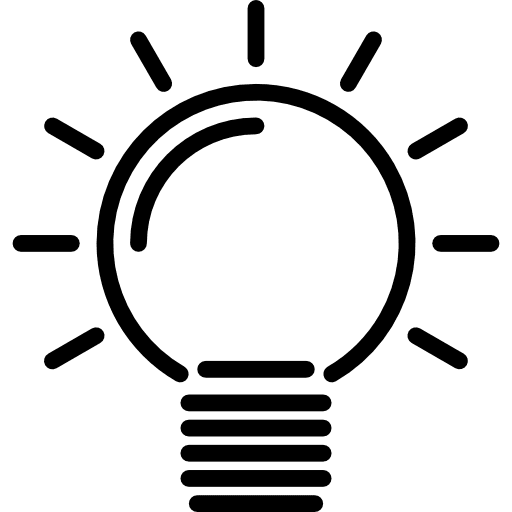 Business inspiration lightbulb bulb icon