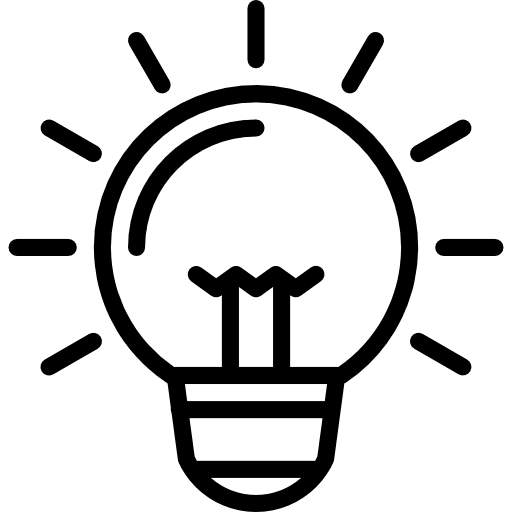 Business lightbulb business conclusion icon