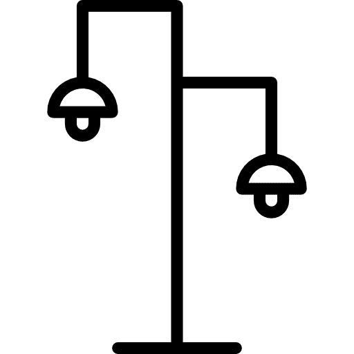 Street lamp streets tools and utensils lights icon
