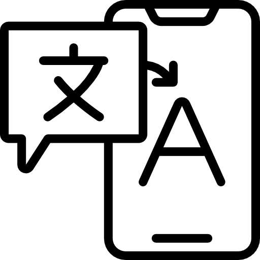 Translation smartphone course translation icon