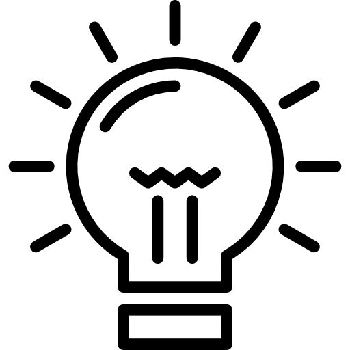 Lightbulb business lighting tools and utensils icon