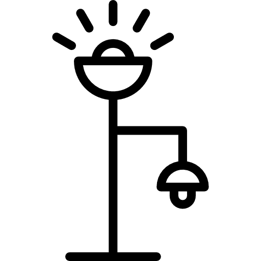 Street lamp street light light bulb streets icon