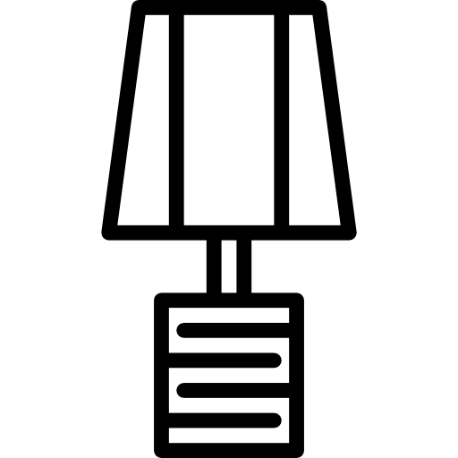 Table lamp bedroom light illumination icon