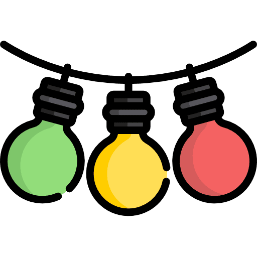 Bulbs ornament entertainment decoration icon