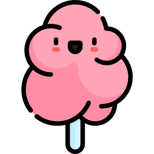 Cotton candy cotton candy kid and baby birthday and party icon