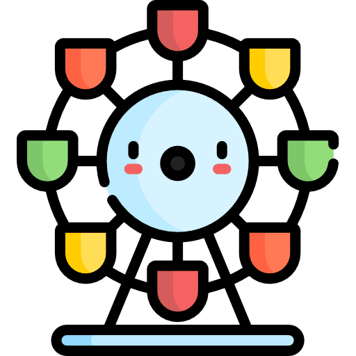 Ferris wheel ferris wheel buildings business icon