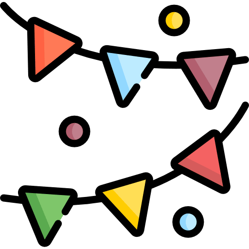 Garlands bunting party garlands icon