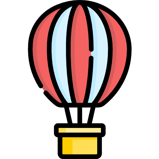Hot air balloon flight gift hot air balloon icon