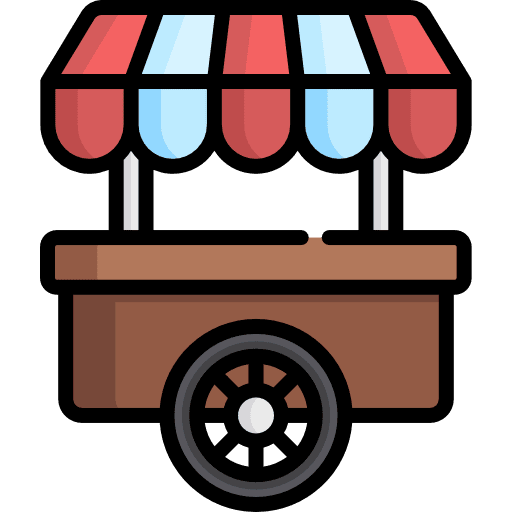 Kiosk fairground stand sweet icon