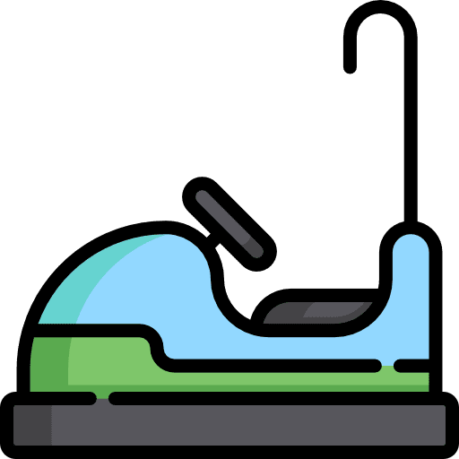 Bumper car machine fair car icon
