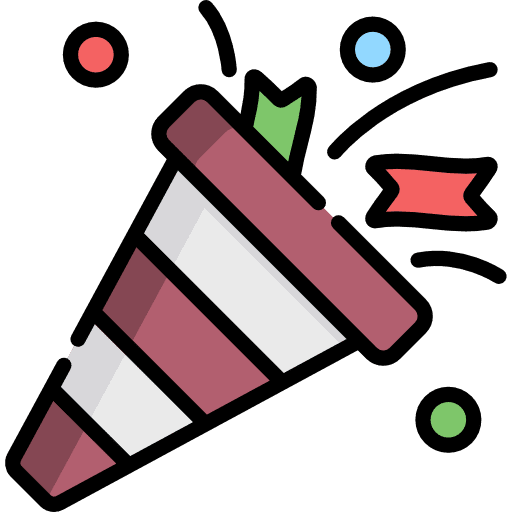 Confetti decoration xmas garland icon