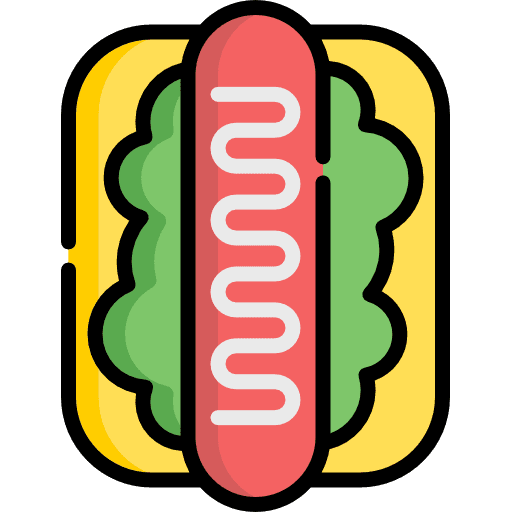 Hot dog hot dog sausage entertainment icon