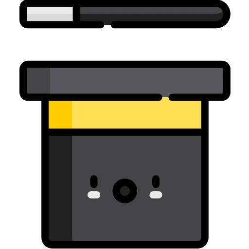 Magic magic trick wand hat icon