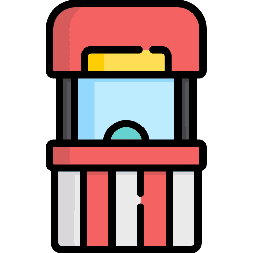 Ticket office miscellaneous amusement park architecture and city icon