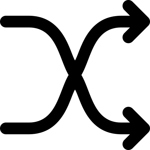 Shuffle arrows redirect exchange icon