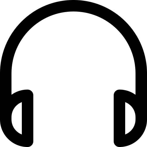 Headphones sound electronics technology icon