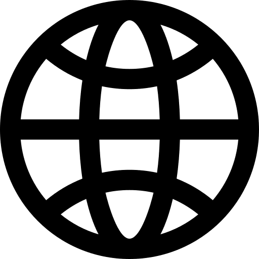 Internet worldwide globe grid multimedia icon