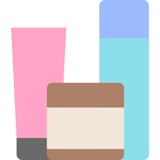 Skincare feminine cream kit icon