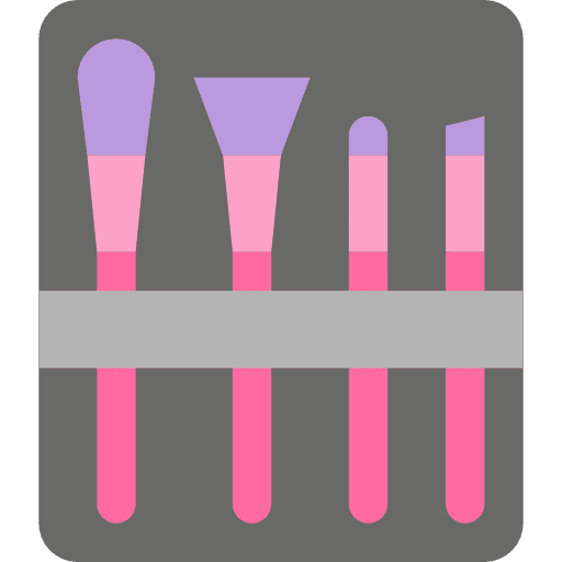 Make up kit beauty brushes make up icon