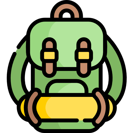 Backpack luggage baggage camping icon