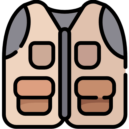 Fishing vest garment fishing vest fishing icon