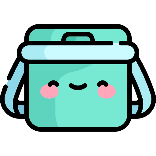 Ice box ice cubes camping tools and utensils icon