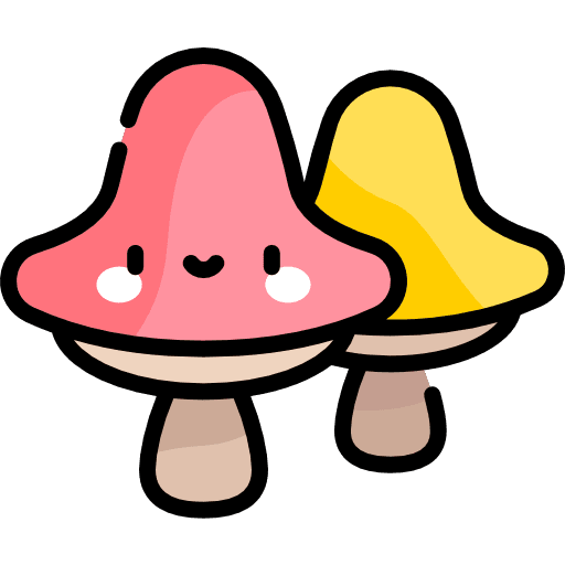 Mushrooms nature toatstoal smiley icon