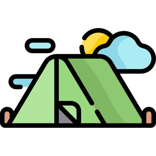 Tent nature forest hobbies and free time icon