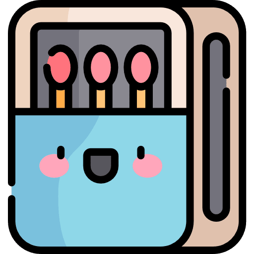 Match box matches security tools and utensils icon