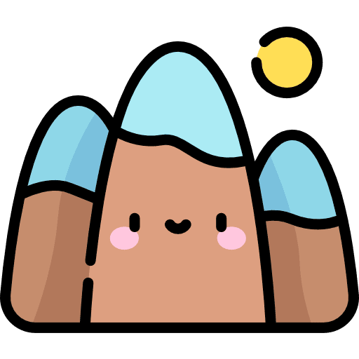 Mountains mountain landscape smiley icon