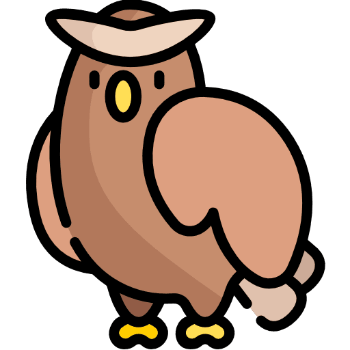 Owl wild life animal bird icon