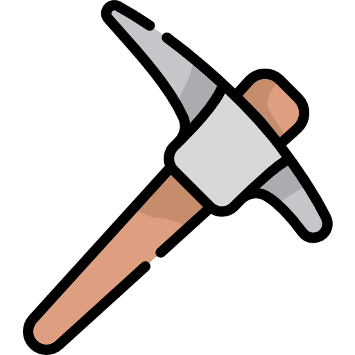 Pick hard work construction and tools tool icon
