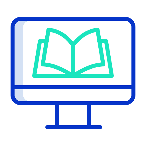Ebook online learning reading technology icon