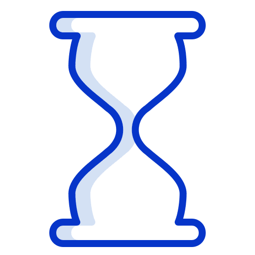 Hourglass waiting clock time icon