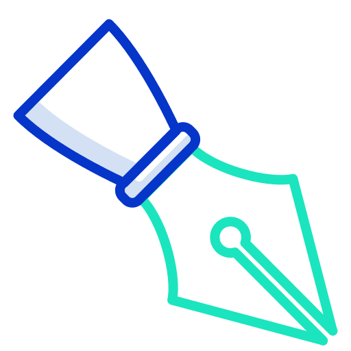 Ink pens pen tools and utensils icon